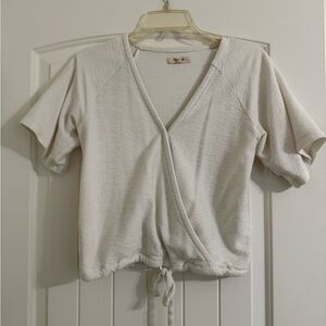 Madewell Wrap Plunge Top White